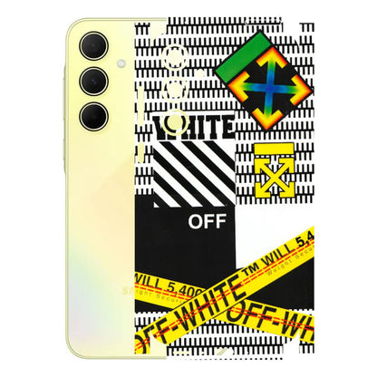 Samsung A/S Series Phone Skins (All Models) - White Off Abstract - 3D Embossed Finish (L-172) Samsung Galaxy A35 (5G)