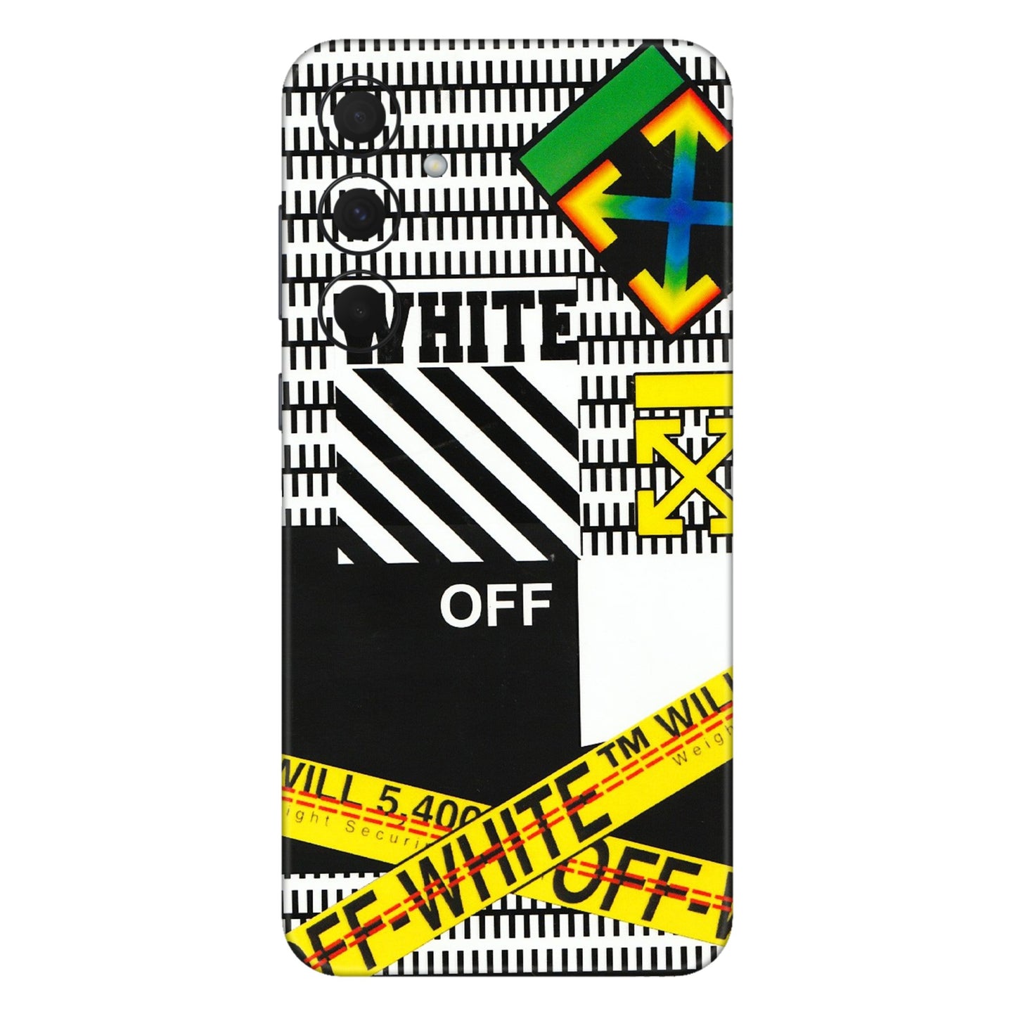 Samsung A/S Series Phone Skins (All Models) - White Off Abstract - 3D Embossed Finish (L-172) Samsung Galaxy A35 (5G)