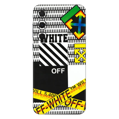 Samsung A/S Series Phone Skins (All Models) - White Off Abstract - 3D Embossed Finish (L-172) Samsung Galaxy A35 (5G)