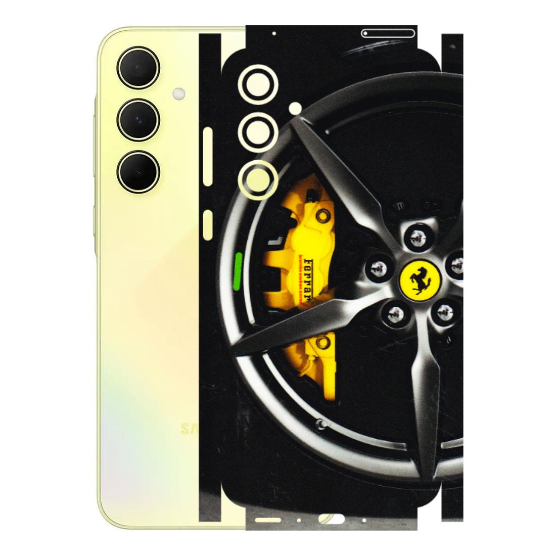 Samsung A/S Series Phone Skins (All Models) - Ferrari Wheel Alloy - 3D Embossed Finish (L-173) Samsung Galaxy A35 (5G)