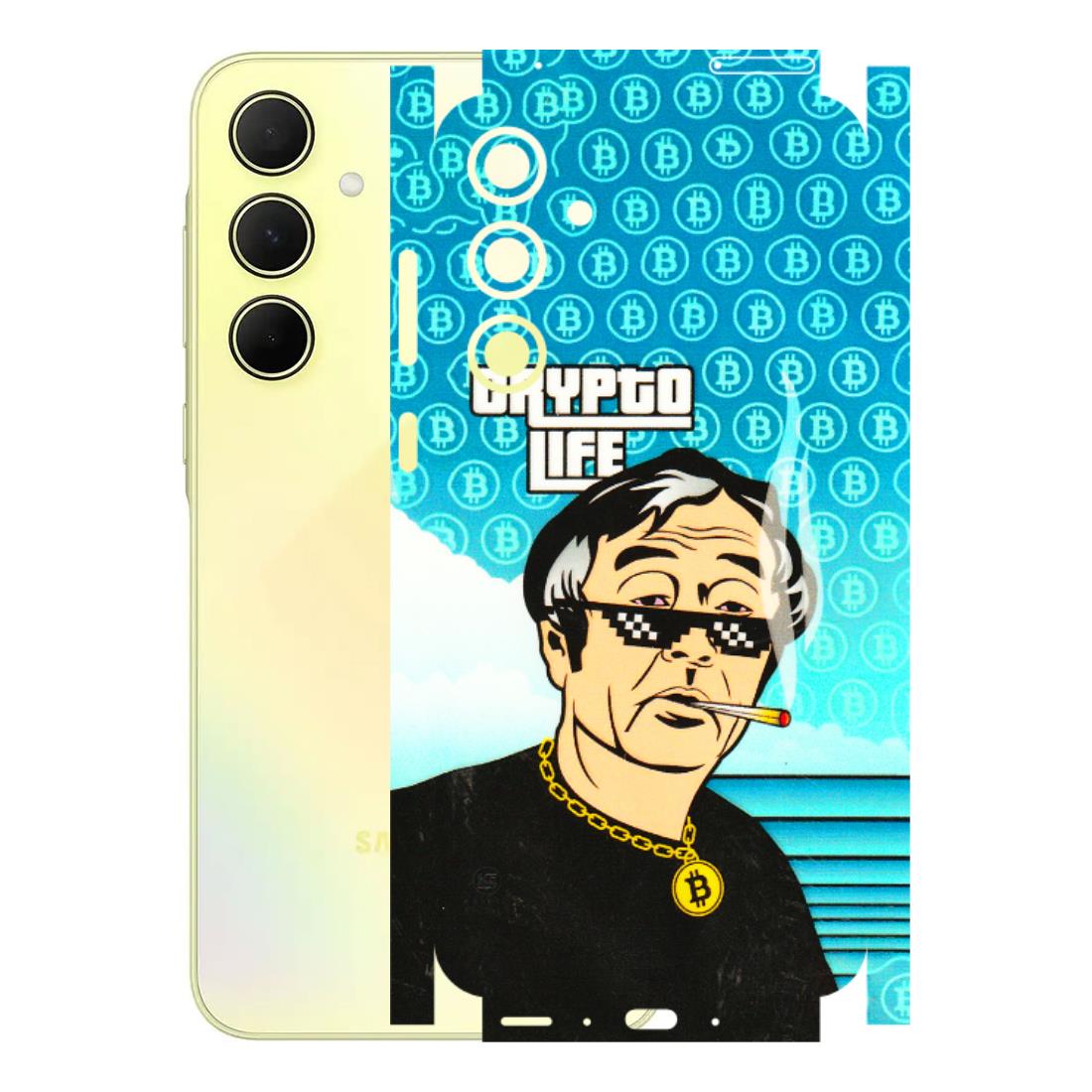 Samsung A/S Series Phone Skins (All Models) - Crypto Thug Life - 3D Embossed Finish (L-179) Samsung Galaxy A35 (5G)