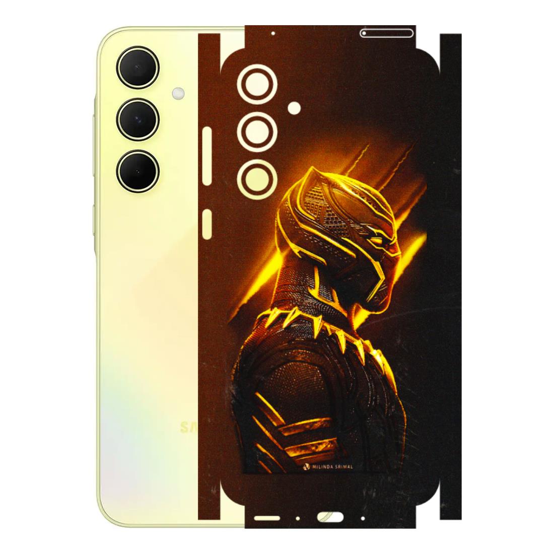Samsung A/S Series Phone Skins (All Models) - Gold Black Panther - 3D Embossed Finish (L-181) Samsung Galaxy A35 (5G)
