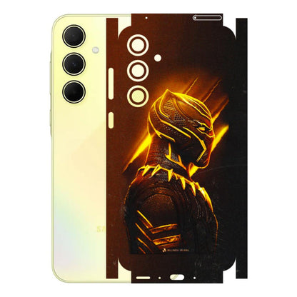 Samsung A/S Series Phone Skins (All Models) - Gold Black Panther - 3D Embossed Finish (L-181) Samsung Galaxy A35 (5G)