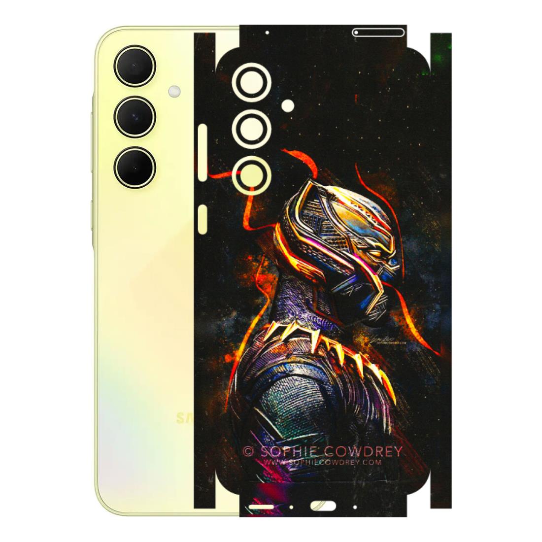 Samsung A/S Series Phone Skins (All Models) - Black Panther - 3D Embossed Finish (L-190) Samsung Galaxy A35 (5G)