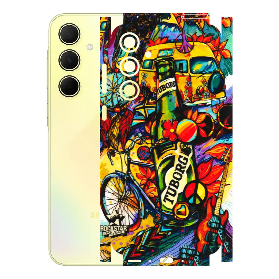 Samsung A/S Series Phone Skins (All Models) - Cool Beer Bottle - 3D Embossed Finish (L-193) Samsung Galaxy A35 (5G)