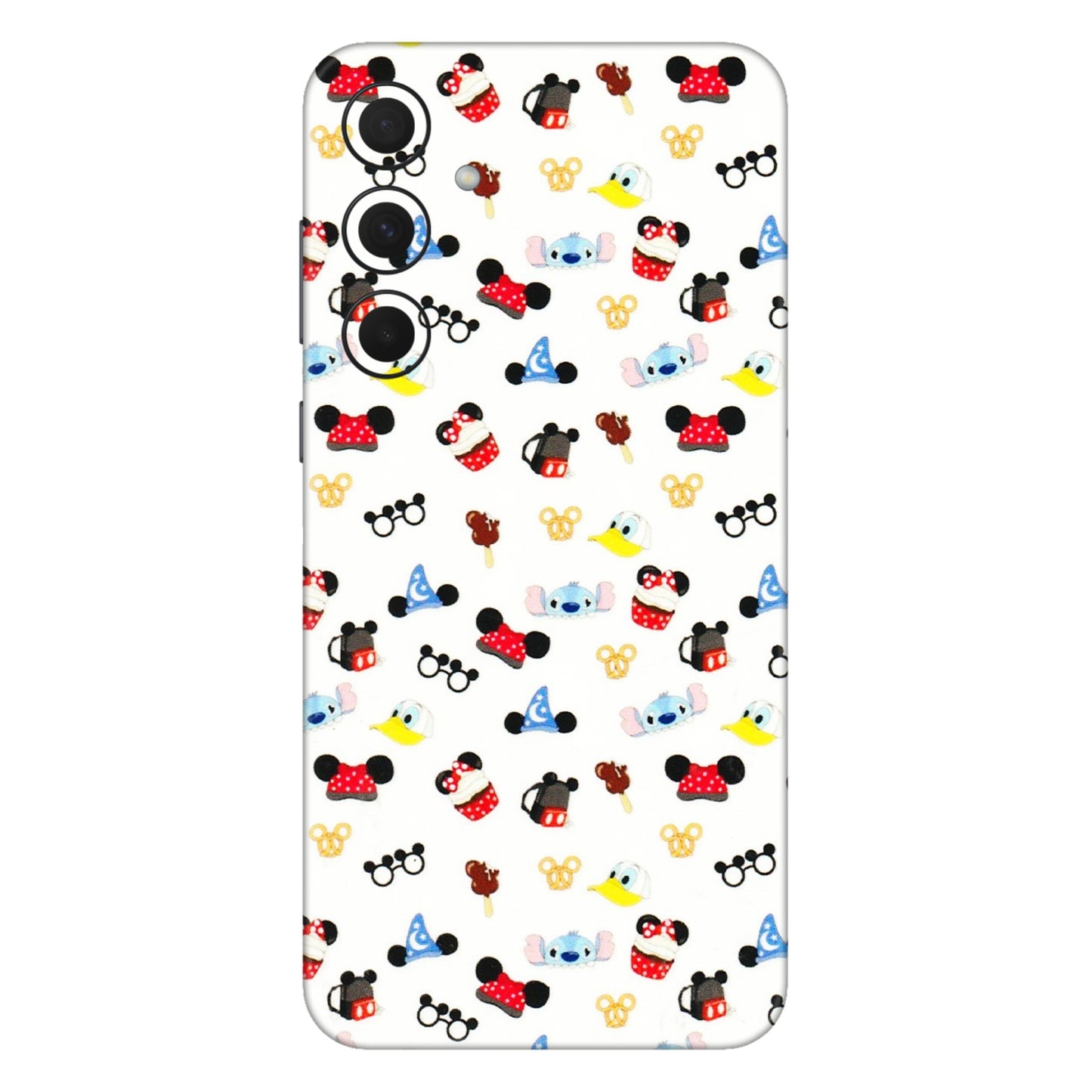 Samsung A/S Series Phone Skins (All Models) - Minnie Mouse & Donald Doodles s - 3D Embossed Finish (L-194) Samsung Galaxy A35 (5G)