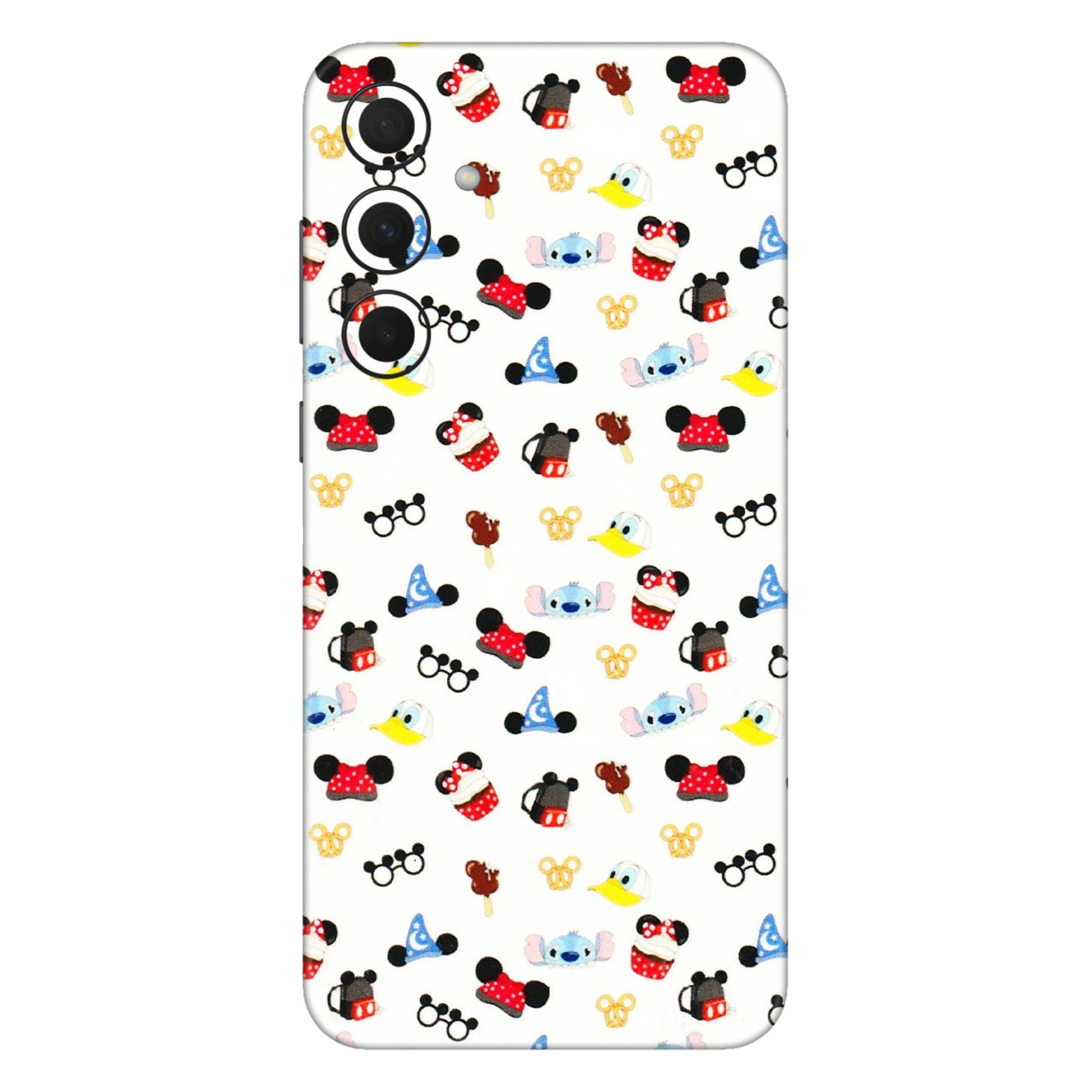 Samsung A/S Series Phone Skins (All Models) - Minnie Mouse & Donald Doodles s - 3D Embossed Finish (L-194) Samsung Galaxy A35 (5G)