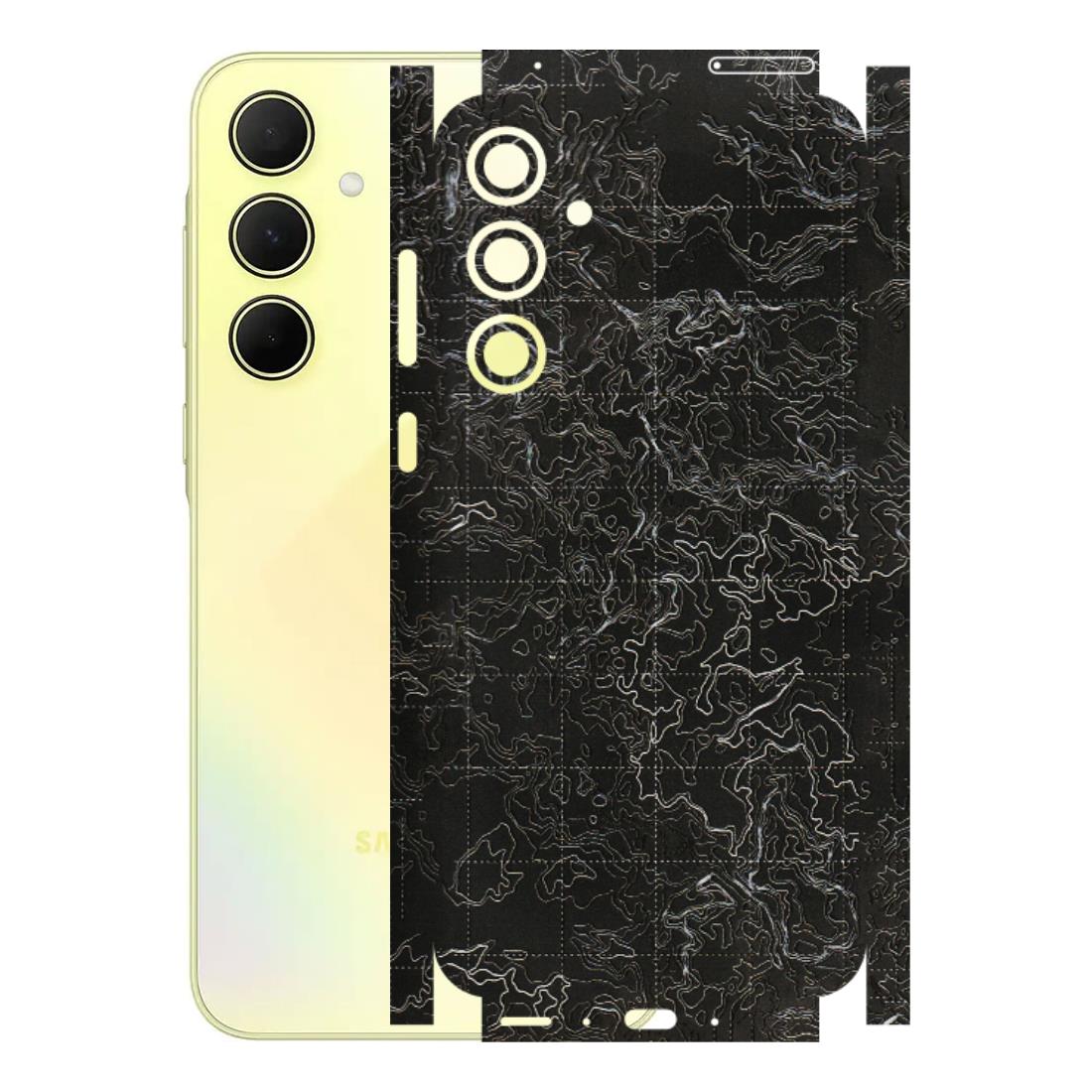 Samsung A/S Series Phone Skins (All Models) - Black map Texture - 3D Embossed Finish (L-201) Samsung Galaxy A35 (5G)