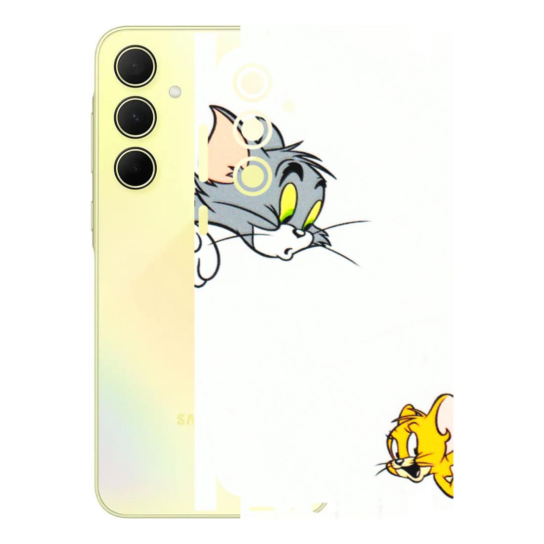 Samsung A/S Series Phone Skins (All Models) - Cute Tom And Jerry - 3D Embossed Finish (L-220) Samsung Galaxy A35 (5G)