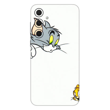 Samsung A/S Series Phone Skins (All Models) - Cute Tom And Jerry - 3D Embossed Finish (L-220) Samsung Galaxy A35 (5G)