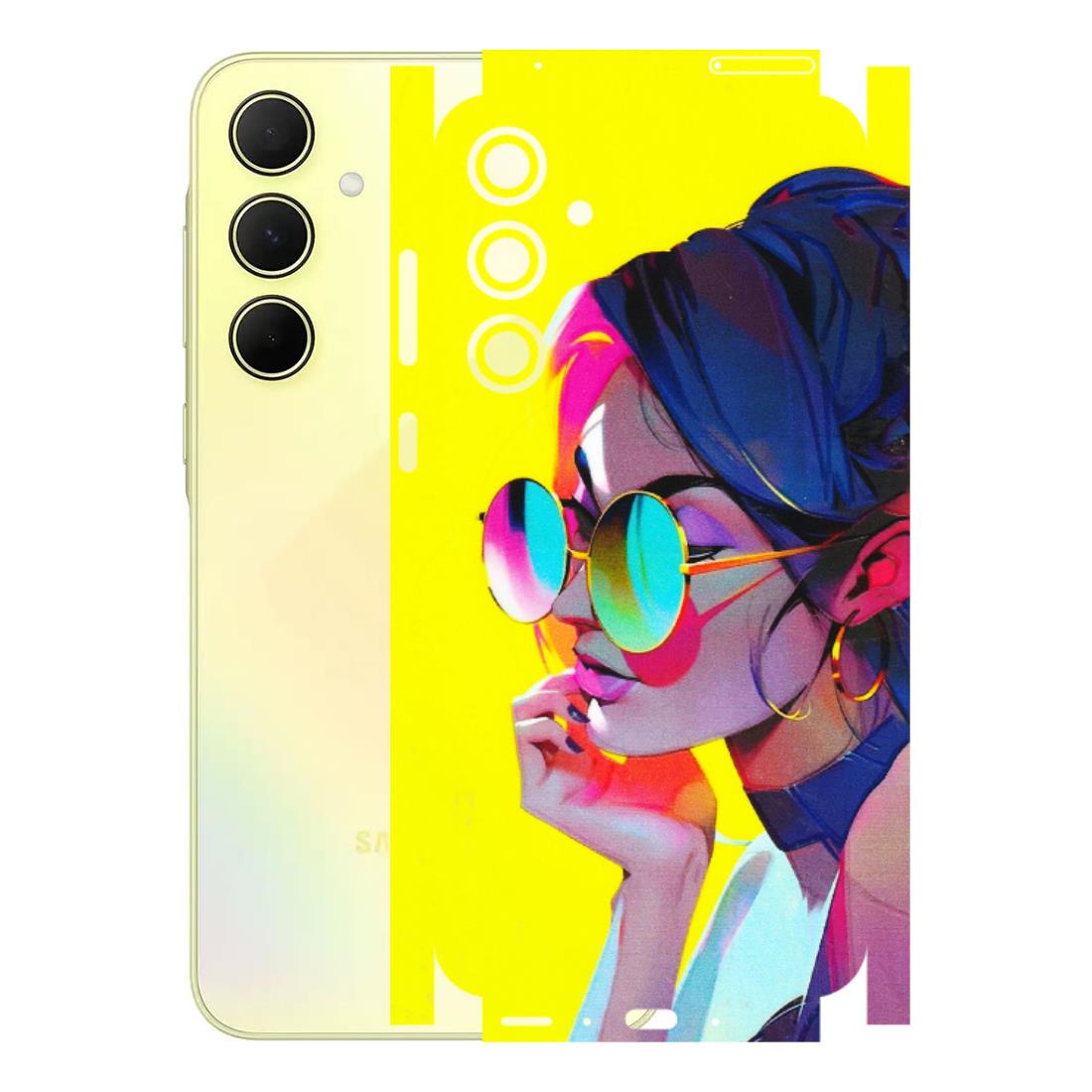 Samsung A/S Series Phone Skins (All Models) - Bold Stylish Girl - 3D Embossed Finish (L-222) Samsung Galaxy A35 (5G)