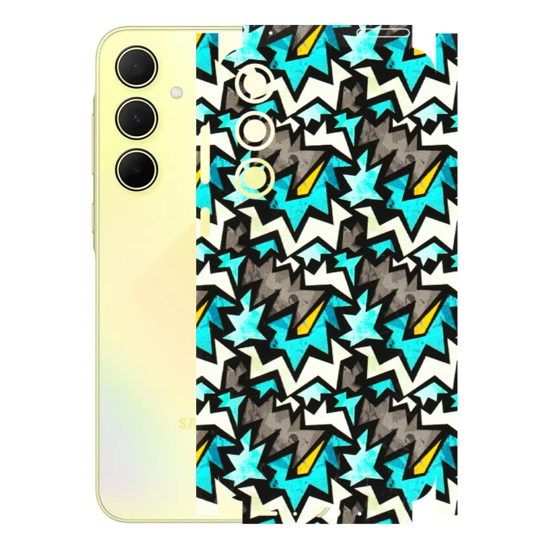 Samsung A/S Series Phone Skins (All Models) - Funky Zig Zag - 3D Embossed Finish (L-223) Samsung Galaxy A35 (5G)