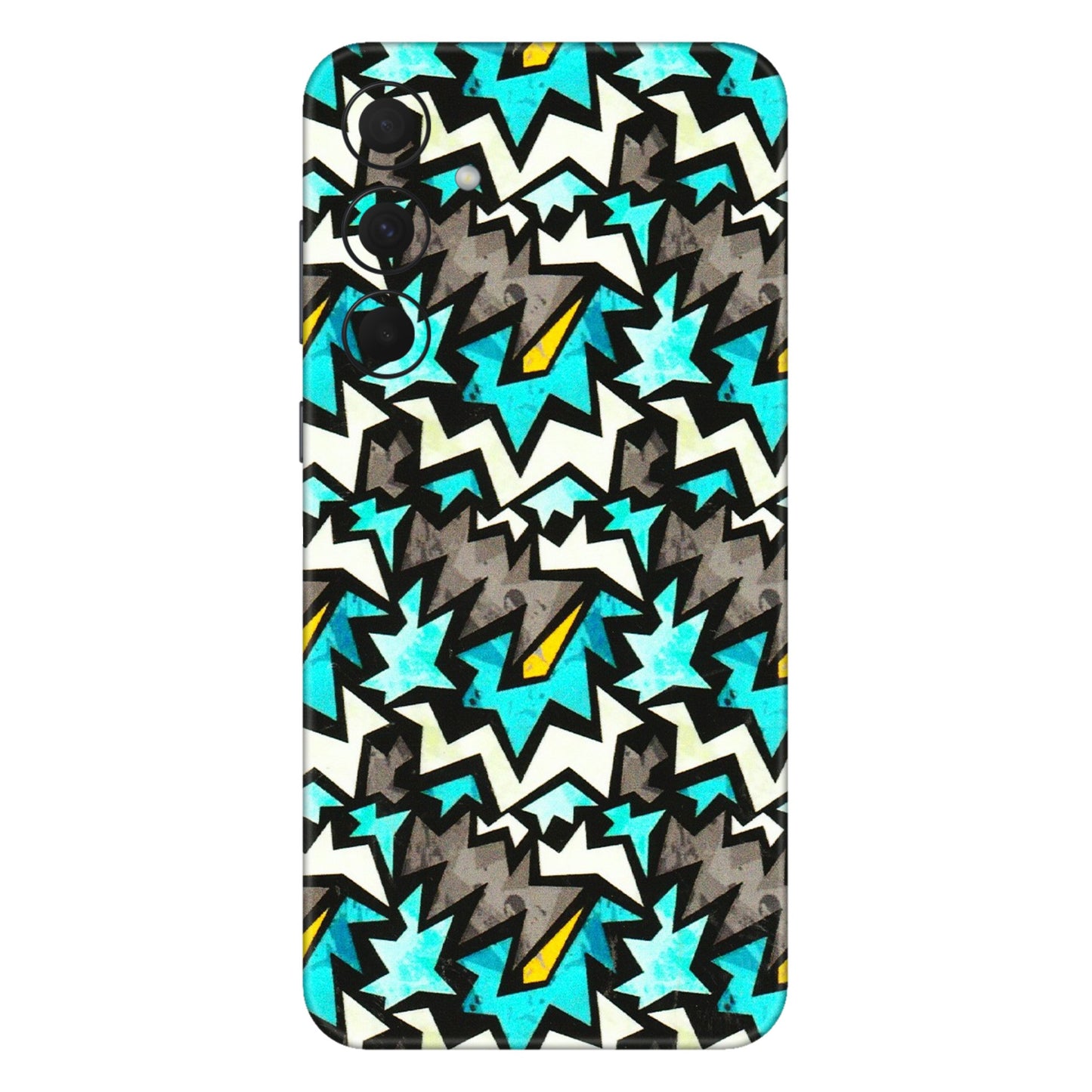 Samsung A/S Series Phone Skins (All Models) - Funky Zig Zag - 3D Embossed Finish (L-223) Samsung Galaxy A35 (5G)