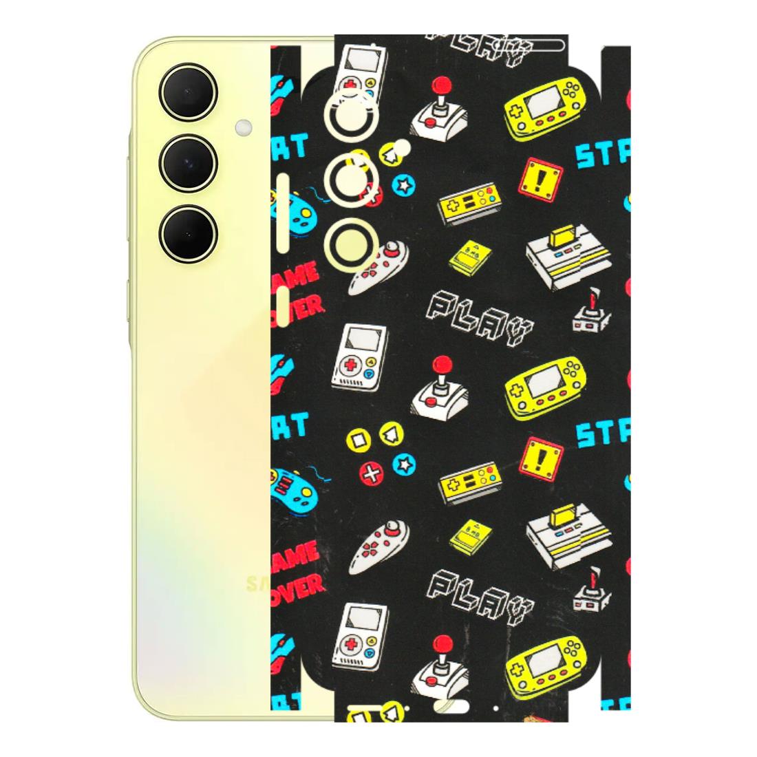 Samsung A/S Series Phone Skins (All Models) - Gaming Doodles - 3D Embossed Finish (L-224) Samsung Galaxy A35 (5G)