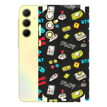Samsung A/S Series Phone Skins (All Models) - Gaming Doodles - 3D Embossed Finish (L-224) Samsung Galaxy A35 (5G)