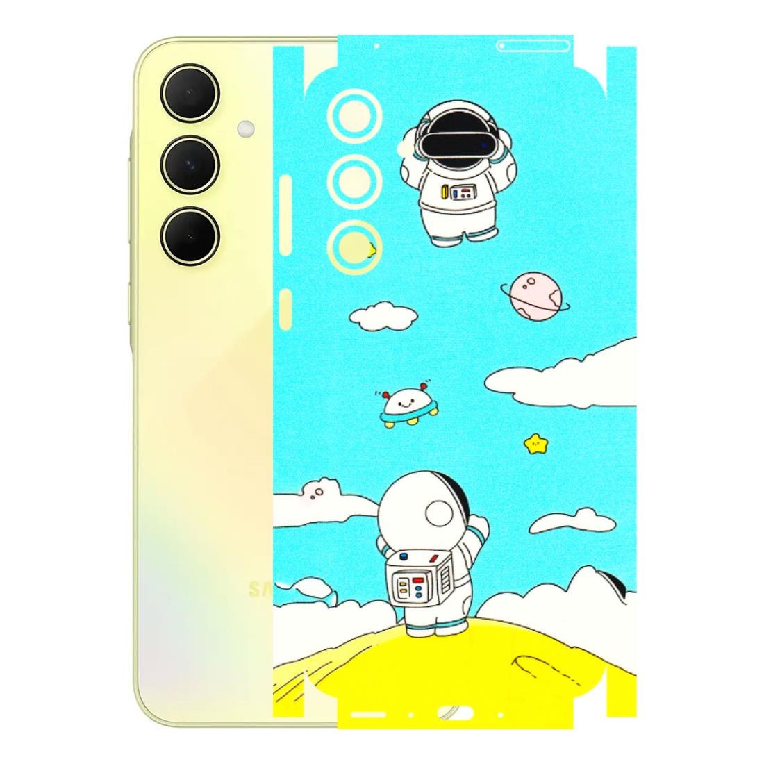 Samsung A/S Series Phone Skins (All Models) - Blue Skies Astro Float - 3D Embossed Finish (L-230) Samsung Galaxy A35 (5G)