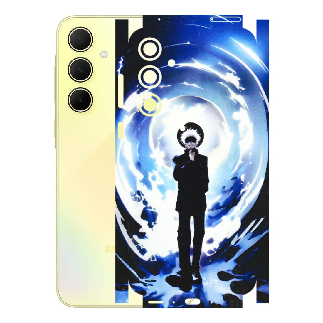 Samsung A/S Series Phone Skins (All Models) - Satoru Gojo Dark Blue - 3D Embossed Finish (L-235) Samsung Galaxy A35 (5G)