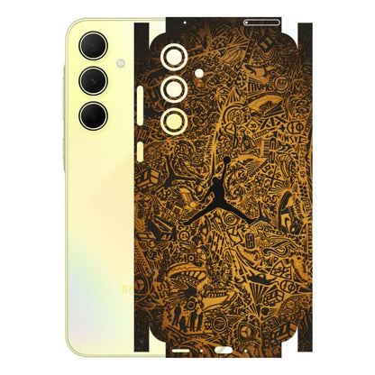 Samsung A/S Series Phone Skins (All Models) - Premium Gold Basketball Player - 3D Embossed Finish (L-236) Samsung Galaxy A35 (5G)