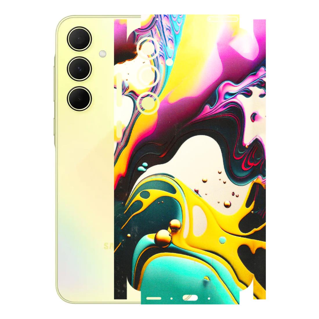 Samsung A/S Series Phone Skins (All Models) - Multicolor Abstract pattern - 3D Embossed Finish (L-254) Samsung Galaxy A35 (5G)