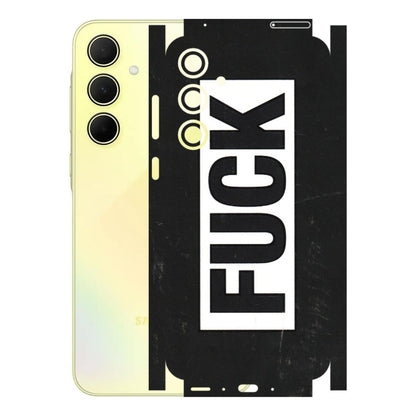 Samsung A/S Series Phone Skins (All Models) - The F Word - 3D Embossed Finish (L-255) Samsung Galaxy A35 (5G)