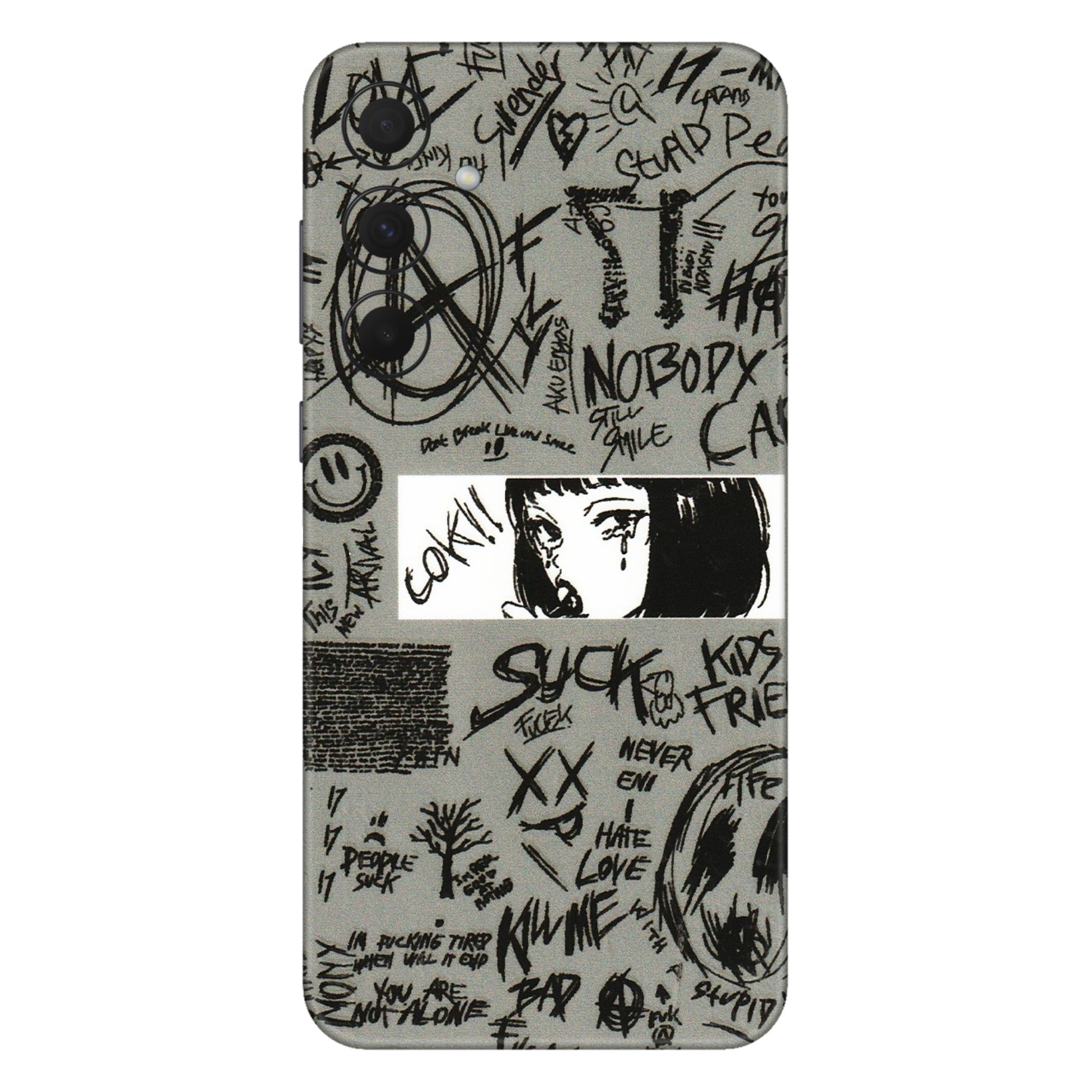 Samsung A/S Series Phone Skins (All Models) - Never Have Love Anime - 3D Embossed Finish (L-260) Samsung Galaxy A35 (5G)