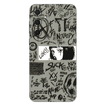 Samsung A/S Series Phone Skins (All Models) - Never Have Love Anime - 3D Embossed Finish (L-260) Samsung Galaxy A35 (5G)