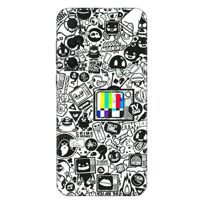 Samsung A/S Series Phone Skins (All Models) - Doodles Positive Art - 3D Embossed Finish (L-263) Samsung Galaxy A35 (5G)