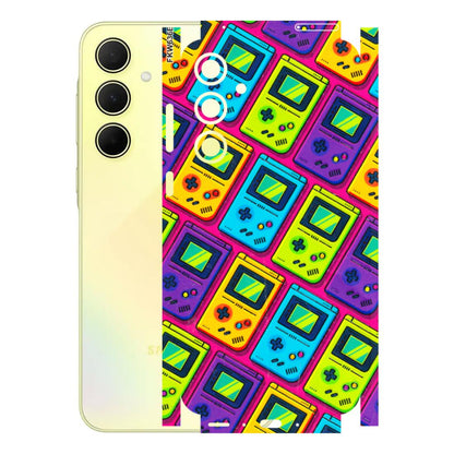 Samsung A/S Series Phone Skins (All Models) - Gameboy Colourful - 3D Embossed Finish (L-266) Samsung Galaxy A35 (5G)