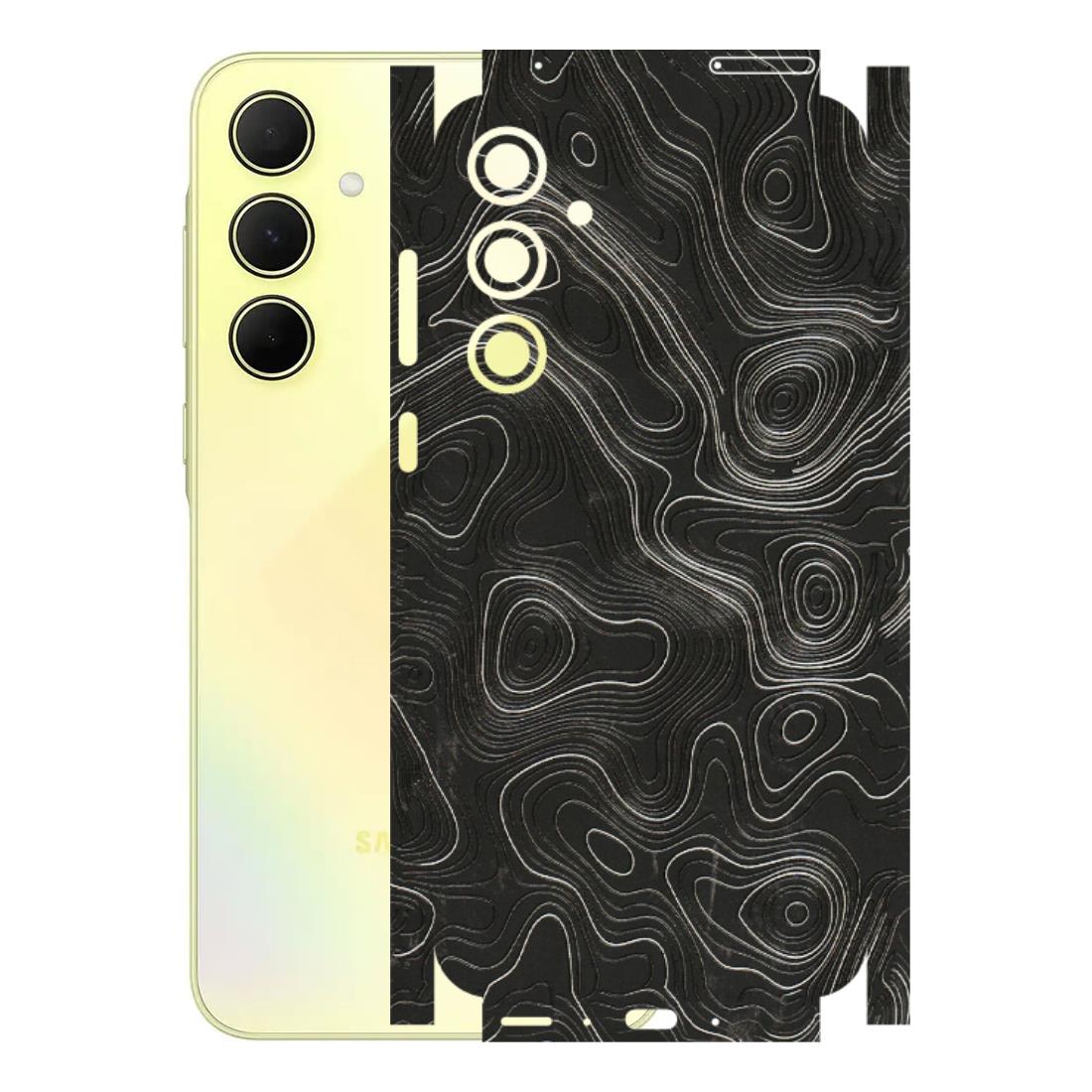 Samsung A/S Series Phone Skins (All Models) - Abstract White Line Map - 3D Embossed Finish (L-269) Samsung Galaxy A35 (5G)
