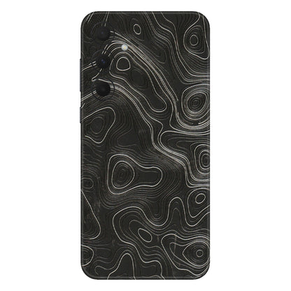 Samsung A/S Series Phone Skins (All Models) - Abstract White Line Map - 3D Embossed Finish (L-269) Samsung Galaxy A35 (5G)