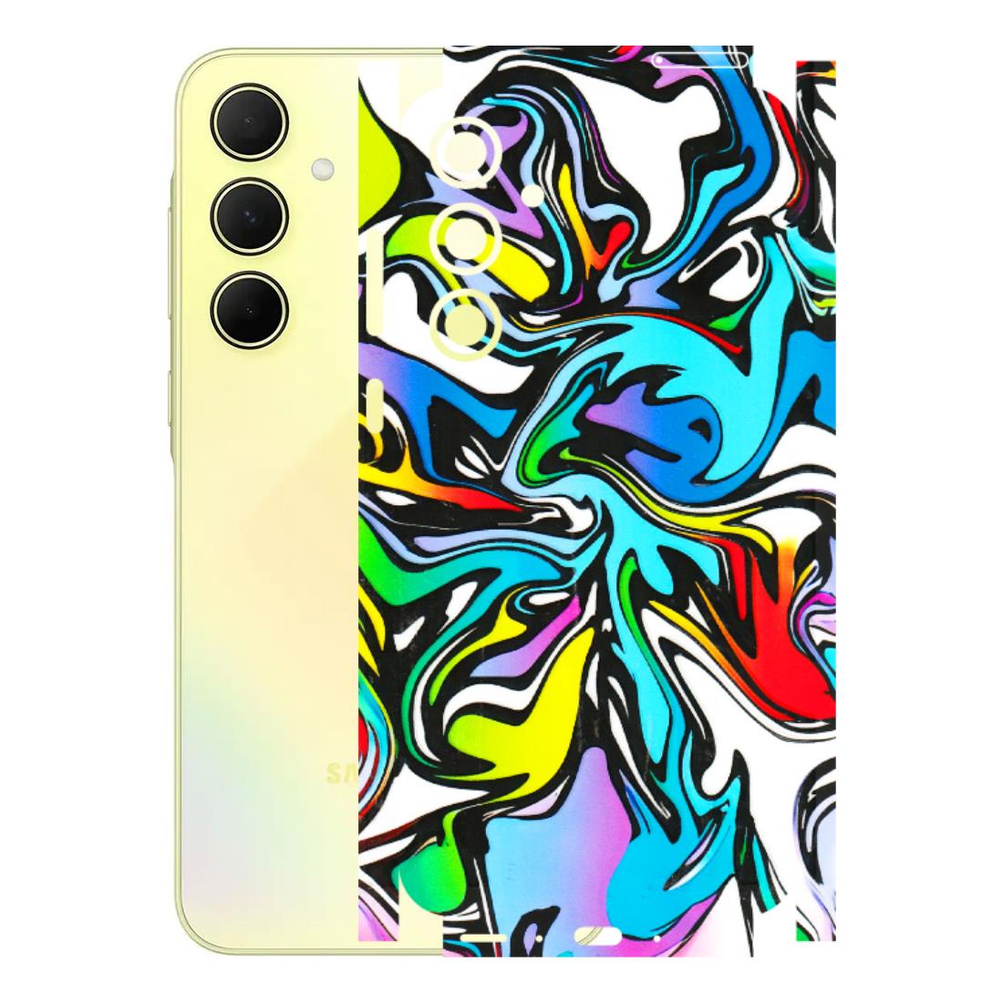 Samsung A/S Series Phone Skins (All Models) - Abstract Colour Paints - 3D Embossed Finish (L-271) Samsung Galaxy A35 (5G)