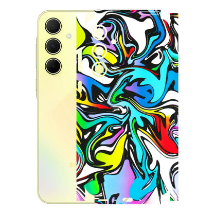 Samsung A/S Series Phone Skins (All Models) - Abstract Colour Paints - 3D Embossed Finish (L-271) Samsung Galaxy A35 (5G)
