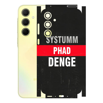 Samsung A/S Series Phone Skins (All Models) - Systumm Phad Denge - 3D Embossed Finish (L-278) Samsung Galaxy A35 (5G)