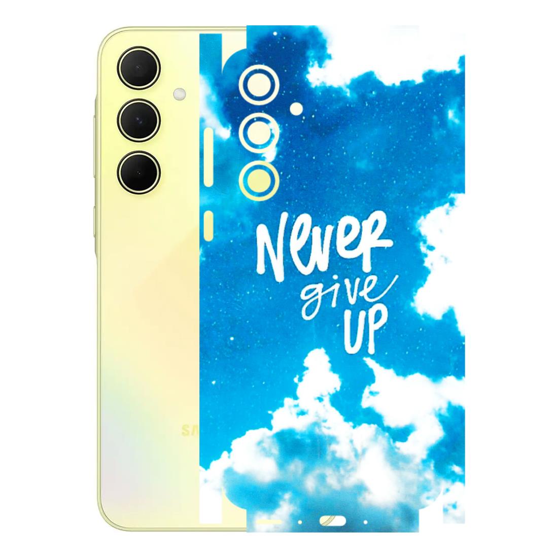 Samsung A/S Series Phone Skins (All Models) - Never Give Up - 3D Embossed Finish (L-279) Samsung Galaxy A35 (5G)