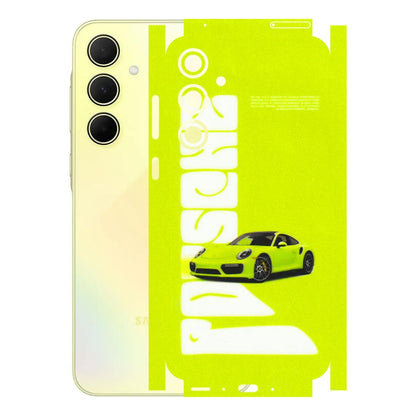 Samsung A/S Series Phone Skins (All Models) - Lime Green Porche - 3D Embossed Finish (L-30) Samsung Galaxy A35 (5G)