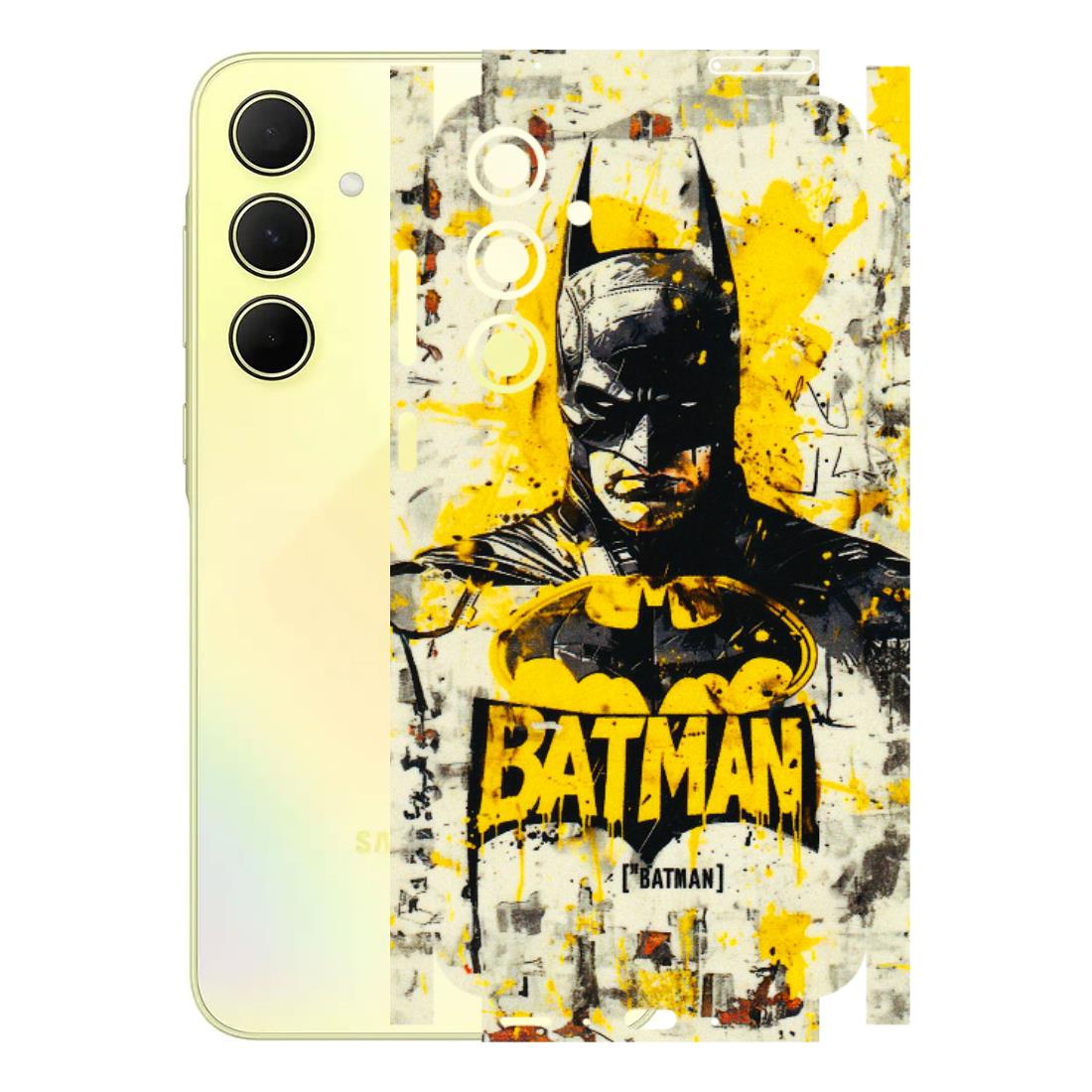 Samsung A/S Series Phone Skins (All Models) - Batman Yellow BT - 3D Embossed Finish (L-304) Samsung Galaxy A35 (5G)