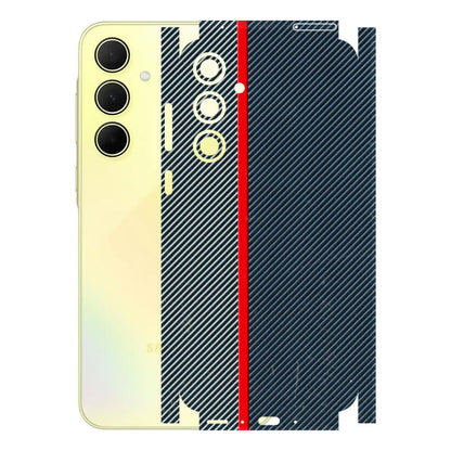 Samsung A/S Series Phone Skins (All Models) - Blue Sober Lines - 3D Embossed Finish (L-305) Samsung Galaxy A35 (5G)