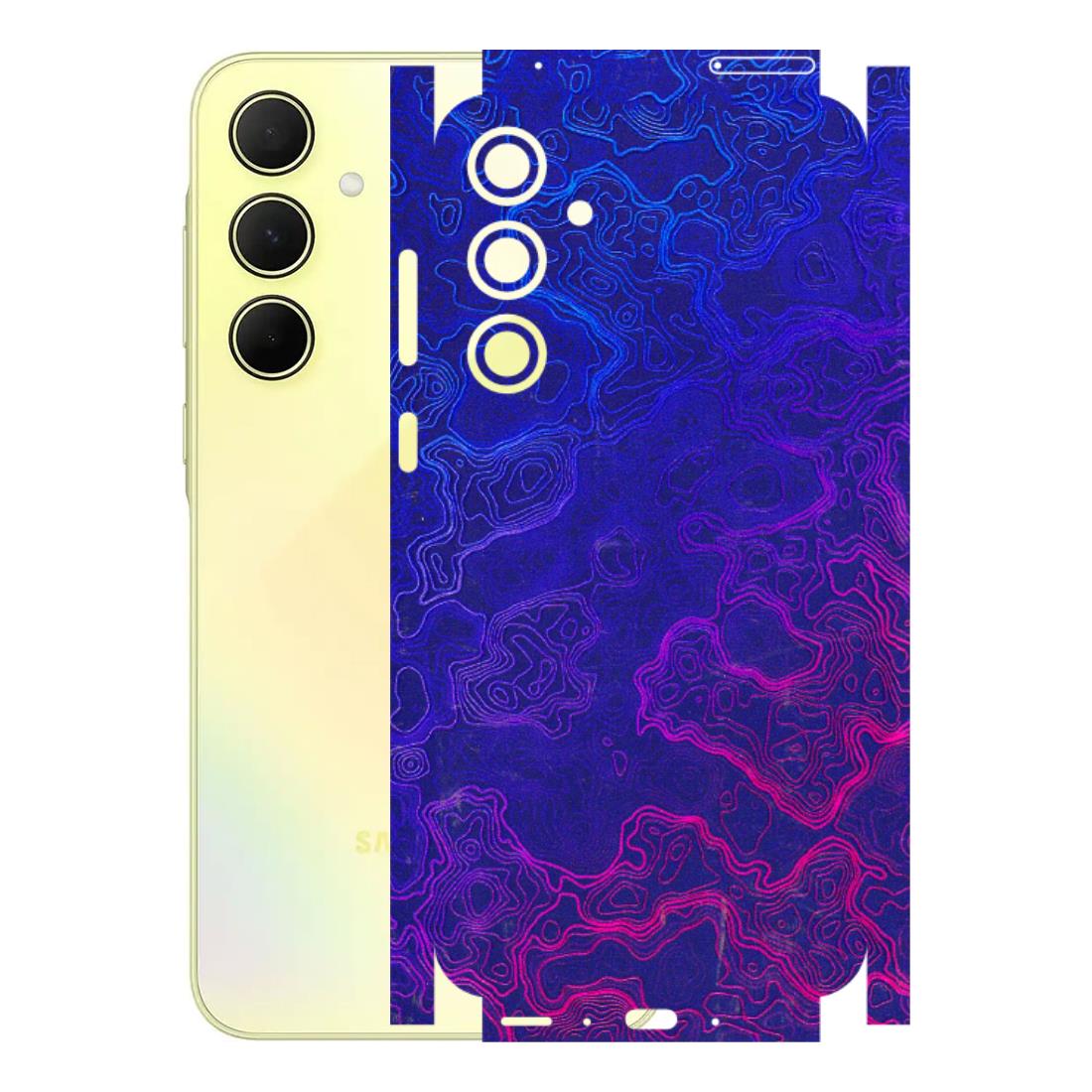 Samsung A/S Series Phone Skins (All Models) - Purple Ripples Swirl - 3D Embossed Finish (L-314) Samsung Galaxy A35 (5G)