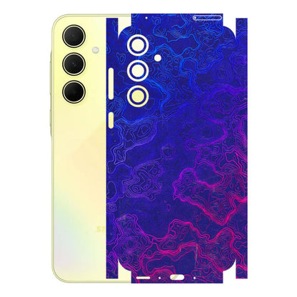 Samsung A/S Series Phone Skins (All Models) - Purple Ripples Swirl - 3D Embossed Finish (L-314) Samsung Galaxy A35 (5G)