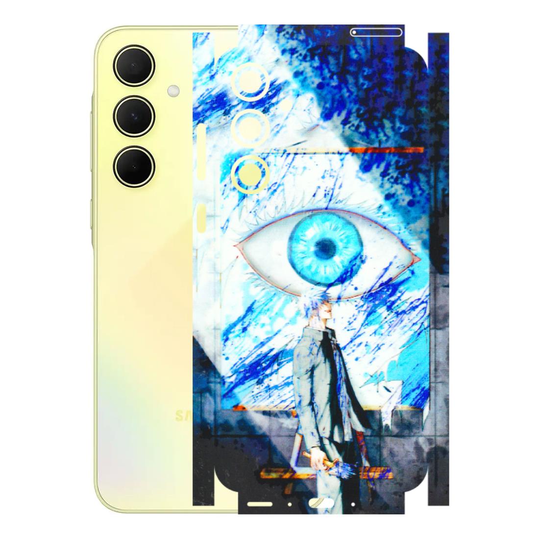 Samsung A/S Series Phone Skins (All Models) - Anime Sea Blue Eye - 3D Embossed Finish (L-318) Samsung Galaxy A35 (5G)