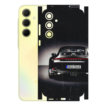 Samsung A/S Series Phone Skins (All Models) - New Black Porsche GT3 - 3D Embossed Finish (L-327) Samsung Galaxy A35 (5G)