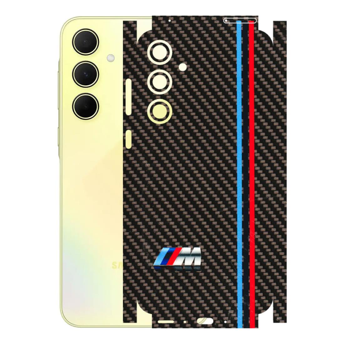 Samsung A/S Series Phone Skins (All Models) - BM Carbon Fiber Feels - 3D Embossed Finish (L-38) Samsung Galaxy A35 (5G)