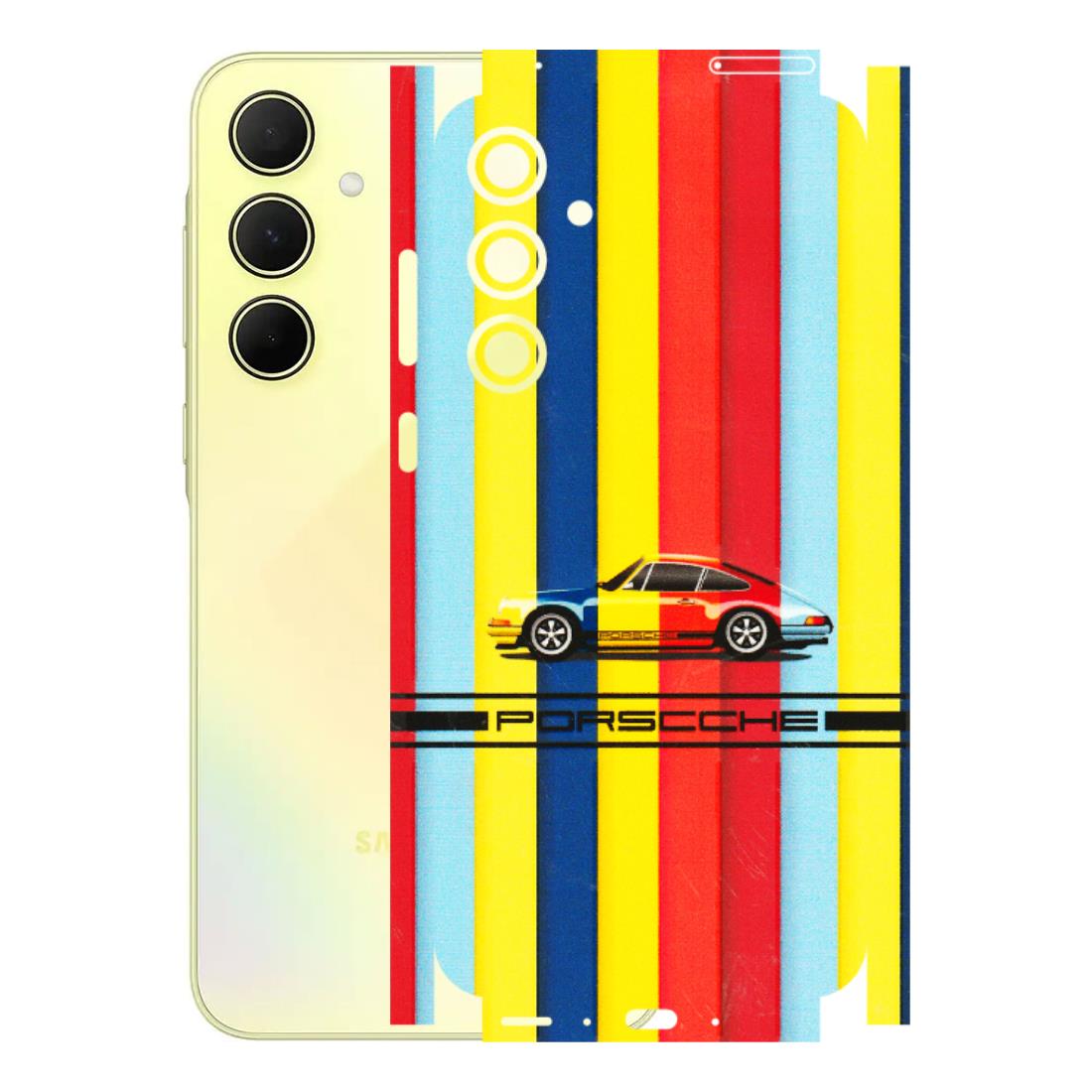Samsung A/S Series Phone Skins (All Models) - Multicolour Porche - 3D Embossed Finish (L-39) Samsung Galaxy A35 (5G)