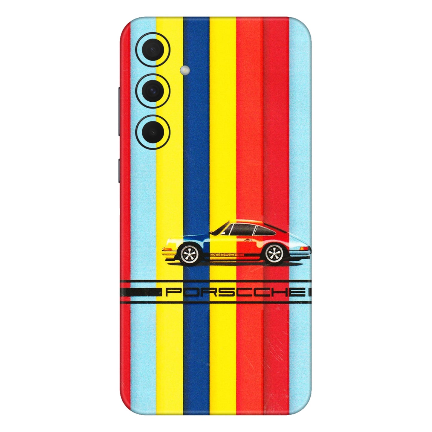 Samsung A/S Series Phone Skins (All Models) - Multicolour Porche - 3D Embossed Finish (L-39) Samsung Galaxy A35 (5G)