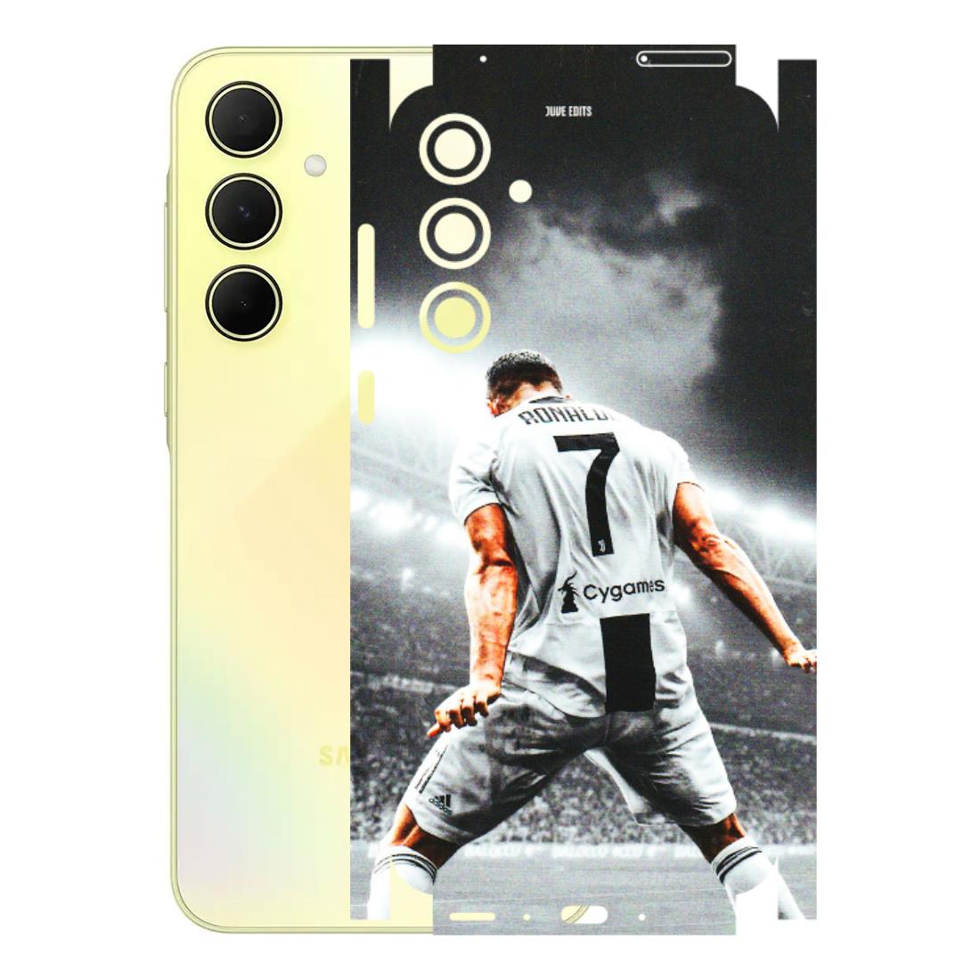 Samsung A/S Series Phone Skins (All Models) - Ronaldo CR7 Crazy - 3D Embossed Finish (L-44) Samsung Galaxy A35 (5G)
