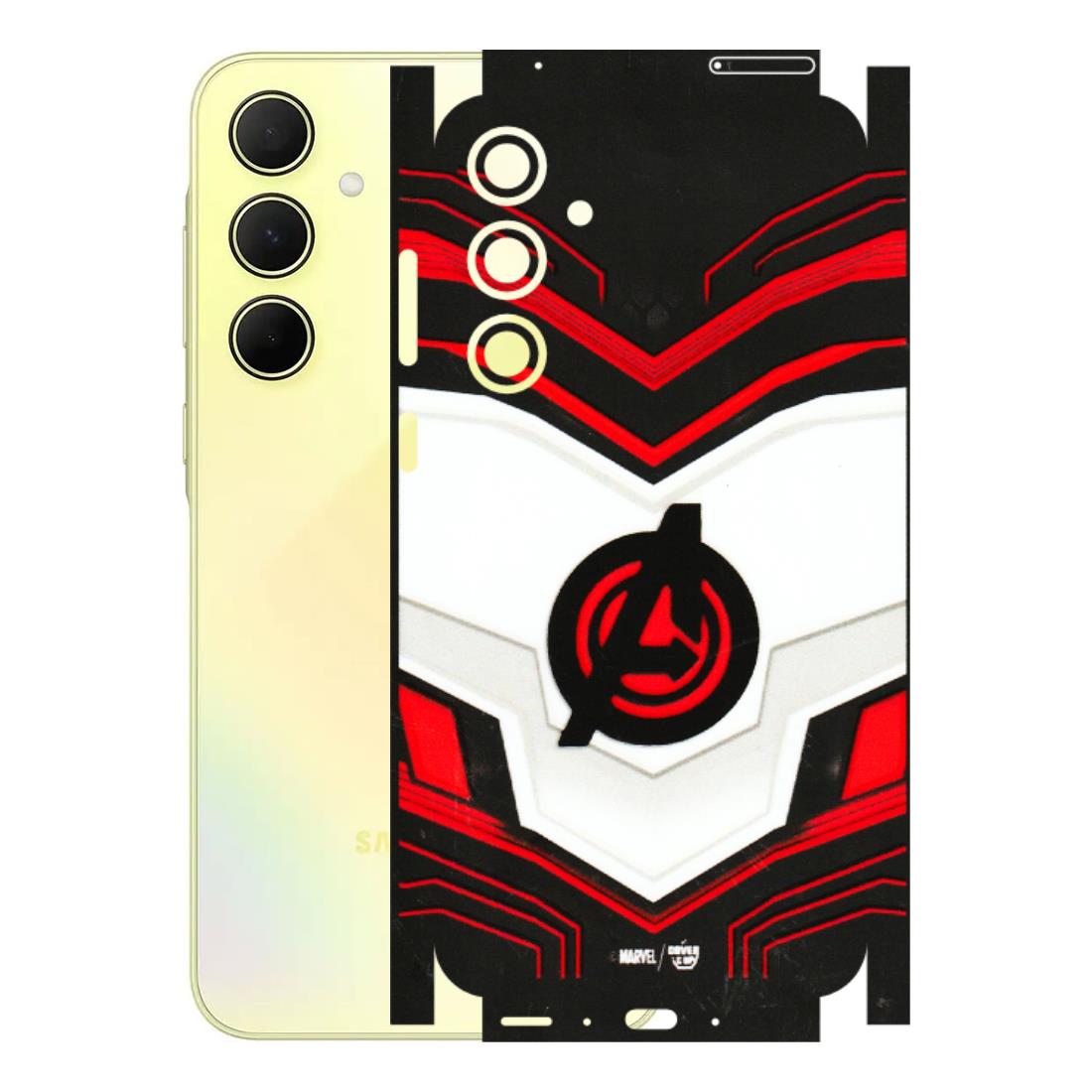 Samsung A/S Series Phone Skins (All Models) - Avengers Logo - 3D Embossed Finish (L-55) Samsung Galaxy A35 (5G)