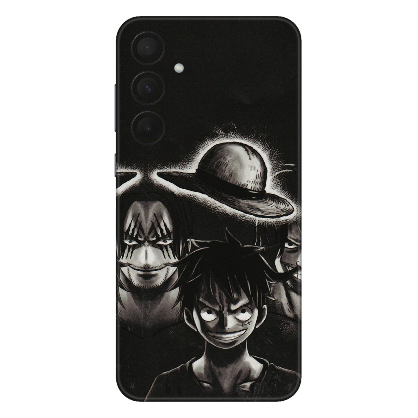 Samsung A/S Series Phone Skins (All Models) - Black Luffy Hat - 3D Embossed Finish (L-57) Samsung Galaxy A35 (5G)