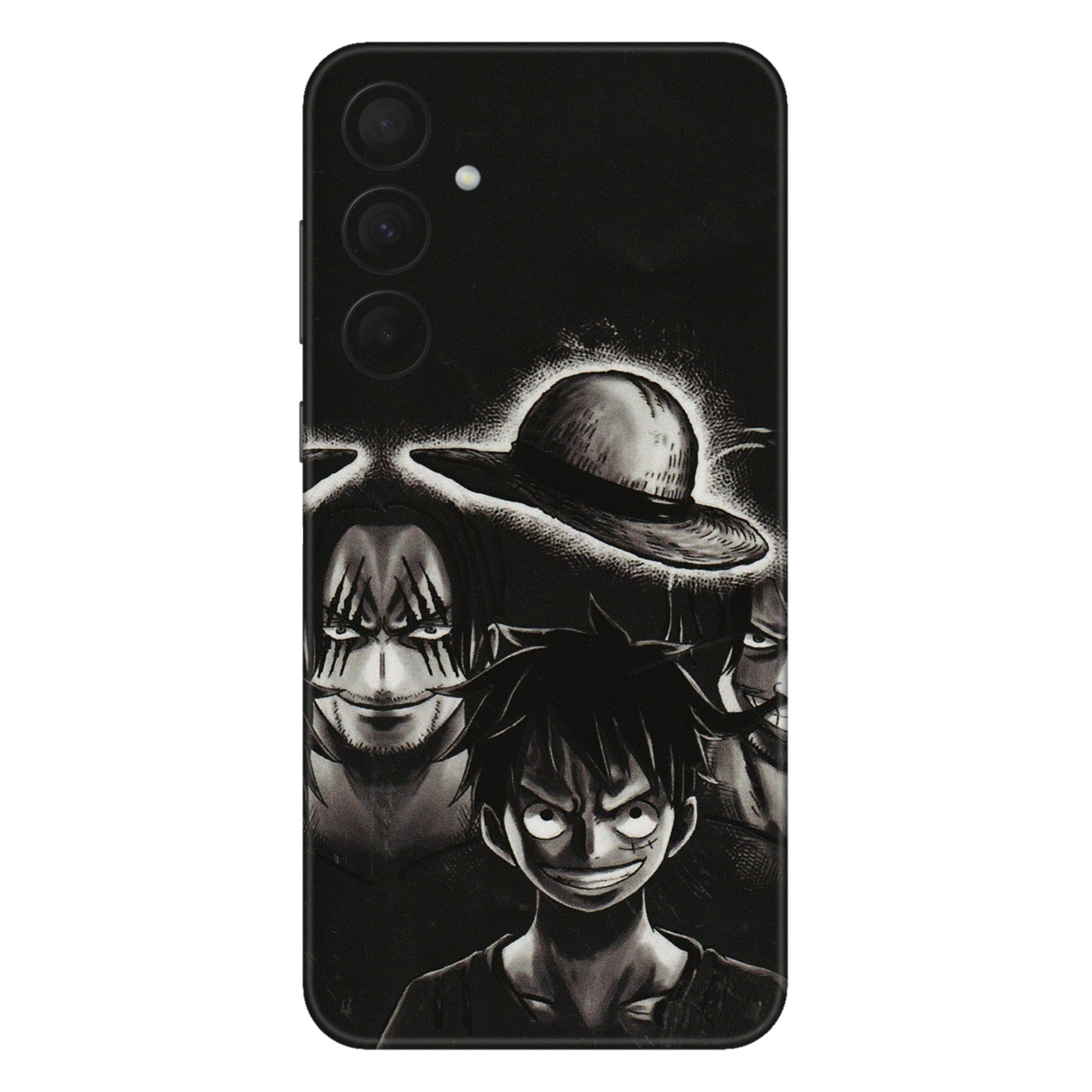 Samsung A/S Series Phone Skins (All Models) - Black Luffy Hat - 3D Embossed Finish (L-57) Samsung Galaxy A35 (5G)