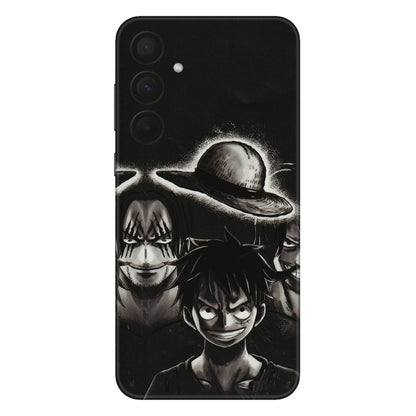 Samsung A/S Series Phone Skins (All Models) - Black Luffy Hat - 3D Embossed Finish (L-57) Samsung Galaxy A35 (5G)