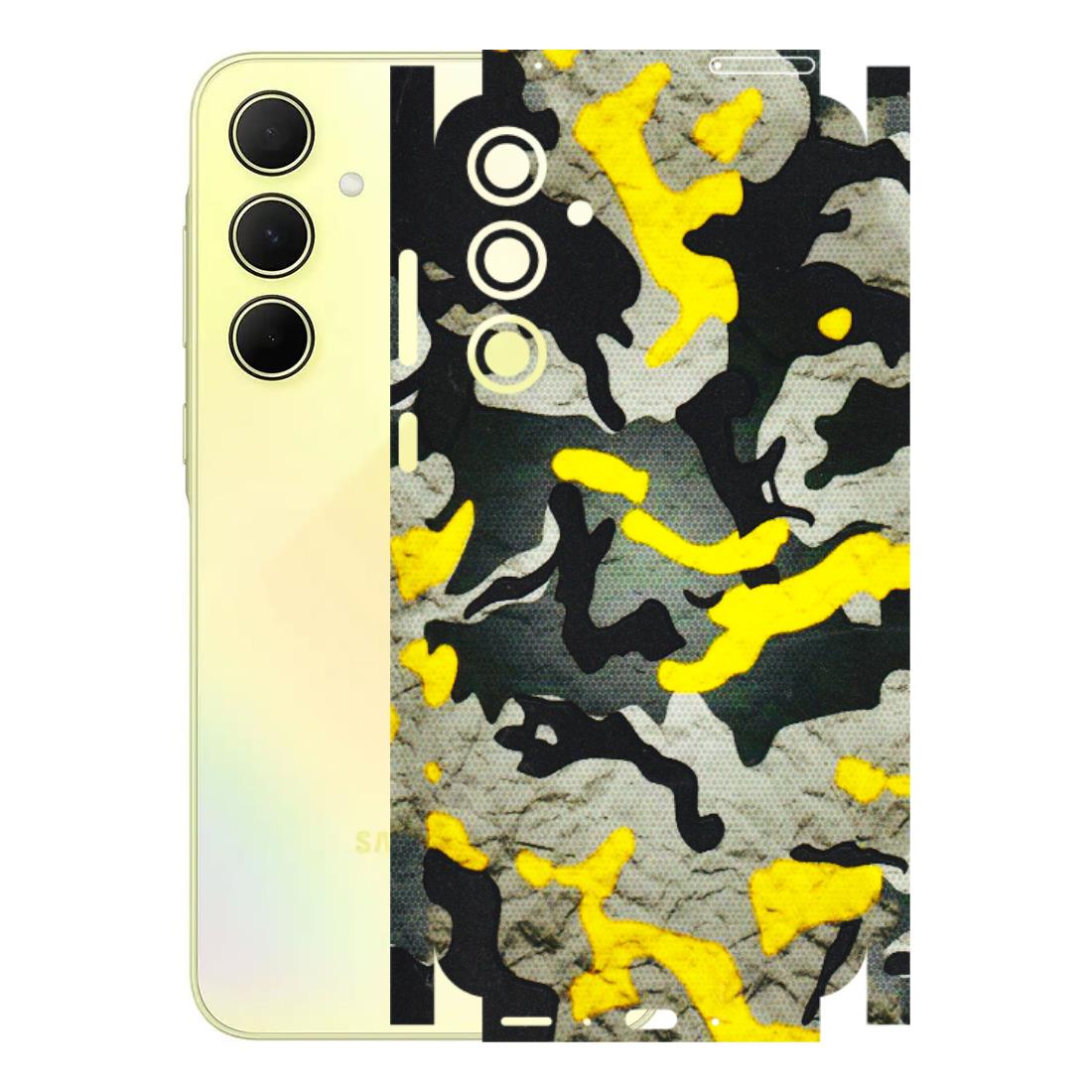 Samsung A/S Series Phone Skins (All Models) - Yellow Camouflage - 3D Embossed Finish (L-61) Samsung Galaxy A35 (5G)